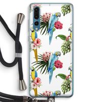 Kleurrijke papegaaien: Huawei P20 Pro Transparant Hoesje met koord