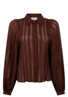 Aaiko Rose Stripes Vis 515 Blouse 191317 Spicy Chocolate Aaiko Rose Stripes Vis 515 Blouse 191317 Spicy Chocolate