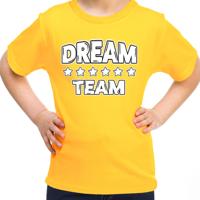 Sport T-shirt jongens/meisjes - Dream team - geel - sportdag - sportkleding voor kinderen