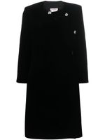 Saint Laurent Pre-Owned robe en velours à manches longues (années 1990) - Noir