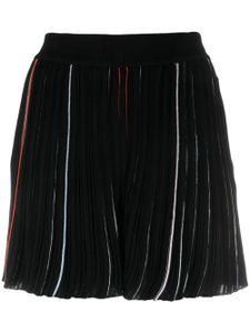 Sonia Rykiel short plissé à rayures contrastantes - Noir