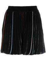 Sonia Rykiel short plissé à rayures contrastantes - Noir