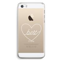 Best heart pastel: iPhone 5 / 5S / SE Transparant Hoesje - thumbnail