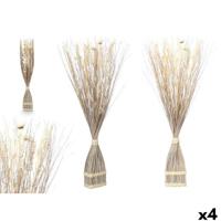 Decoratieve Bloem Gift Decor Wit 14 x 100 x 10 cm 8 x 100 x 18 cm (4 Stuks)