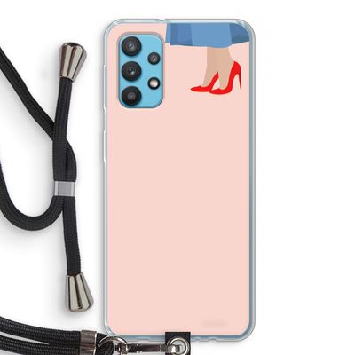 High heels: Samsung Galaxy A32 4G Transparant Hoesje met koord