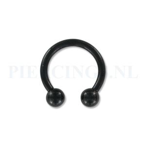 Circulair barbell zwart 2 mm x 12 mm