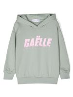 Gaelle Paris Kids hoodie en coton à logo imprimé - Vert