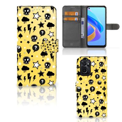 Telefoonhoesje met Naam OPPO A76 | A96 Punk Geel Telefoonhoesje met Naam OPPO A76 | A96 Punk Geel