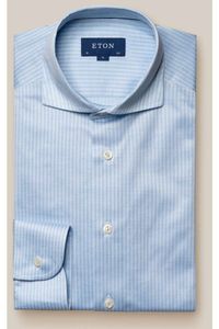 ETON Contemporary Fit Jersey shirt lichtblauw, Gestreept