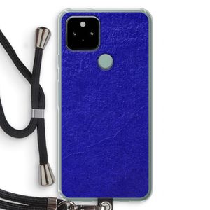 Majorelle Blue: Pixel 5 Transparant Hoesje met koord
