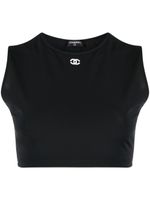 CHANEL Pre-Owned haut crop à logo brodé (1990-2000) - Noir - thumbnail