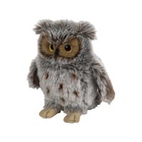 Nature Planet Pluche Oehoe uil knuffeldier - 18 cm - Vogels/uilen Knuffels