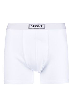 Versace boxer nervuré 90s Logo - Blanc