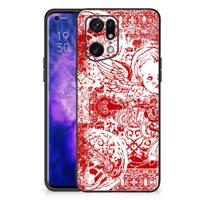 Telefoonhoesje OPPO Find X5 Pro Angel Skull Rood