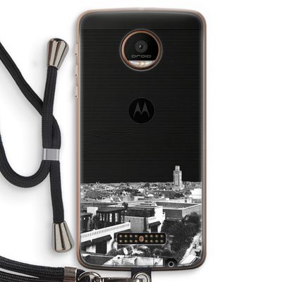 Marrakech Skyline : Motorola Moto Z Force Transparant Hoesje met koord