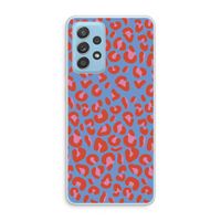 Leopard blue: Samsung Galaxy A73 Transparant Hoesje