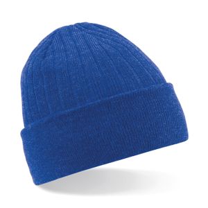 Heren/Dames Beanie Thinsulate Wintermuts 100% acryl wol blauw One size  -