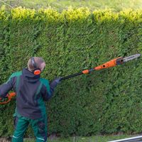 212 cm Tot 286 cm Elektrische Paalzaag Multi-Hoek Paal Kettingzaag Uitbreiding Zonder Gereedschap Installatie Verstelbare Kop Paalzaag