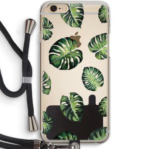 Tropische bladeren: iPhone 6 / 6S Transparant Hoesje met koord