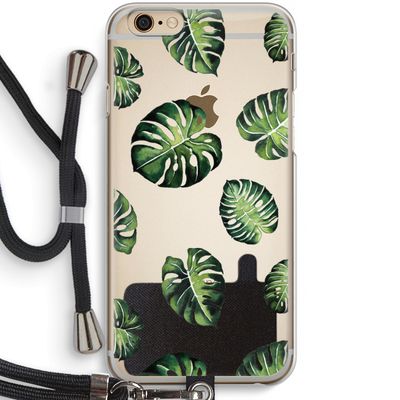 Tropische bladeren: iPhone 6 / 6S Transparant Hoesje met koord