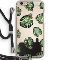 Tropische bladeren: iPhone 6 / 6S Transparant Hoesje met koord