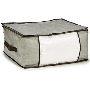 Opbergtas/beschermhoes beddengoed/kleding - grijs - 45 x 30 x 20 cm   -