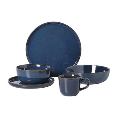 Serviesset 20-delig - blauw - 4 persoons