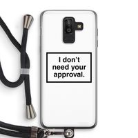 Don't need approval: Samsung Galaxy J8 (2018) Transparant Hoesje met koord