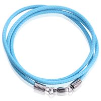 LGT Jewels waxkoord ketting Lichtblauw - 2.5mm-65cm