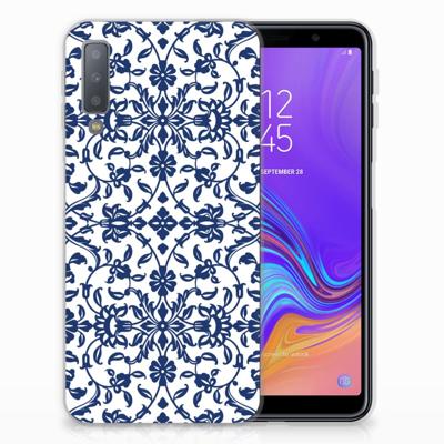 Samsung Galaxy A7 (2018) | TPU Case | Flower Blue