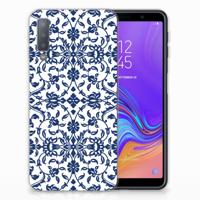 Samsung Galaxy A7 (2018) | TPU Case | Flower Blue
