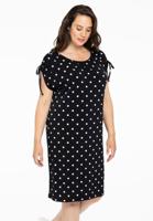 Yoek Dress shoulderstring DOTS | Zwart | Maat 54/56