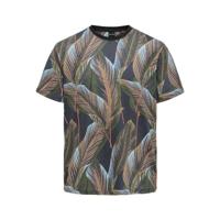 Heren-T-Shirt met Korte Mouwen Only & Sons Onskobe Reg Banana Leaf Zwart Maat L
