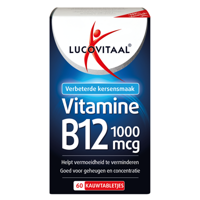 Lucovitaal Voedingssupplementen Vitamine B12 1000mcg Tabletten Kersensmaak 60Tabletten Lucovitaal Voedingssupplementen Vitamine B12 1000mcg Tabletten Kersensmaak 60Tabletten