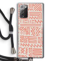 Marrakech Pink: Samsung Galaxy Note 20 / Note 20 5G Transparant Hoesje met koord