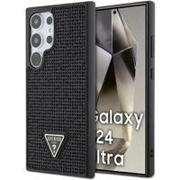 Samsung Galaxy S24 Ultra Guess Rhinestones Triangle Metal Logo Case - Black