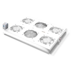 ROLINE 19-inch dakventilatorunit 4 ventilatoren , Thermostaat grijs