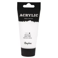 Witte acrylverf/hobbyverf op waterbasis 75 ml   -