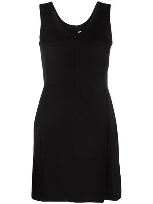 Jil Sander robe courte évasée à design sans manches - Noir