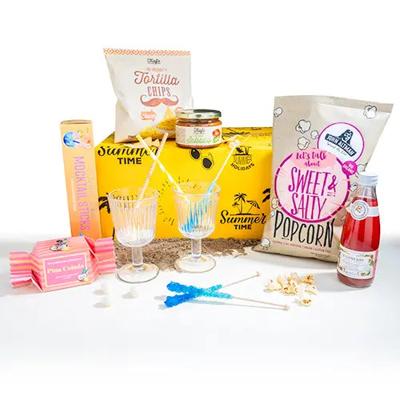 Zomerpakket Deluxe | Cadeau met mocktails, snacks & glazen