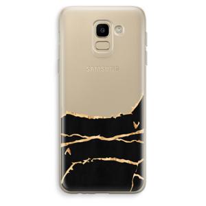 Gouden marmer: Samsung Galaxy J6 (2018) Transparant Hoesje