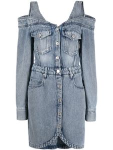 ISABEL MARANT robe-chemise à épaules dénudées - Bleu