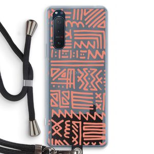 Marrakech Pink: Sony Xperia 5 II Transparant Hoesje met koord