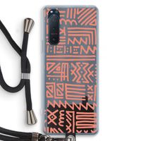 Marrakech Pink: Sony Xperia 5 II Transparant Hoesje met koord