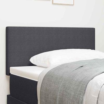 LED Hoofdbord met LED -striplichten Donkergrijs 100 cm Stof