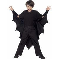 Halloween zwarte kinder vleugels van stof   -