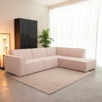LABEL51 Loungebank 'Kay' Rechts, Bouclé, kleur Naturel