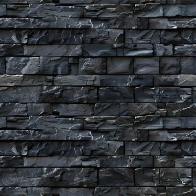 Zwart patroon behang stenen
