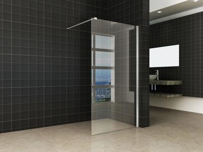Wiesbaden inloopdouche met RVS profiel 100x200 cm - 10mm NANO glas