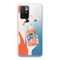 Peach please!: Xiaomi Redmi 10 Transparant Hoesje
